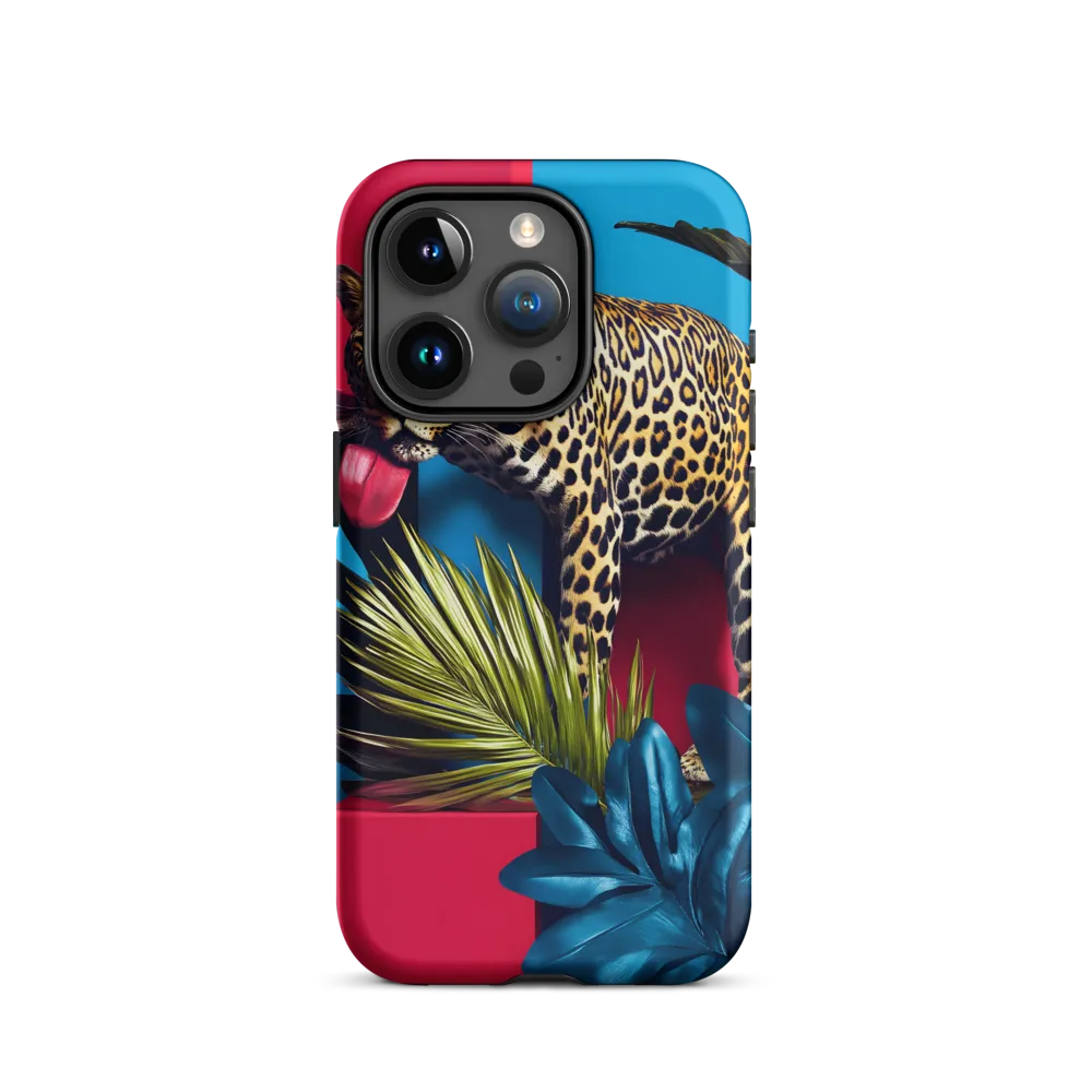 Playful Leopard in Vibrant Paradise