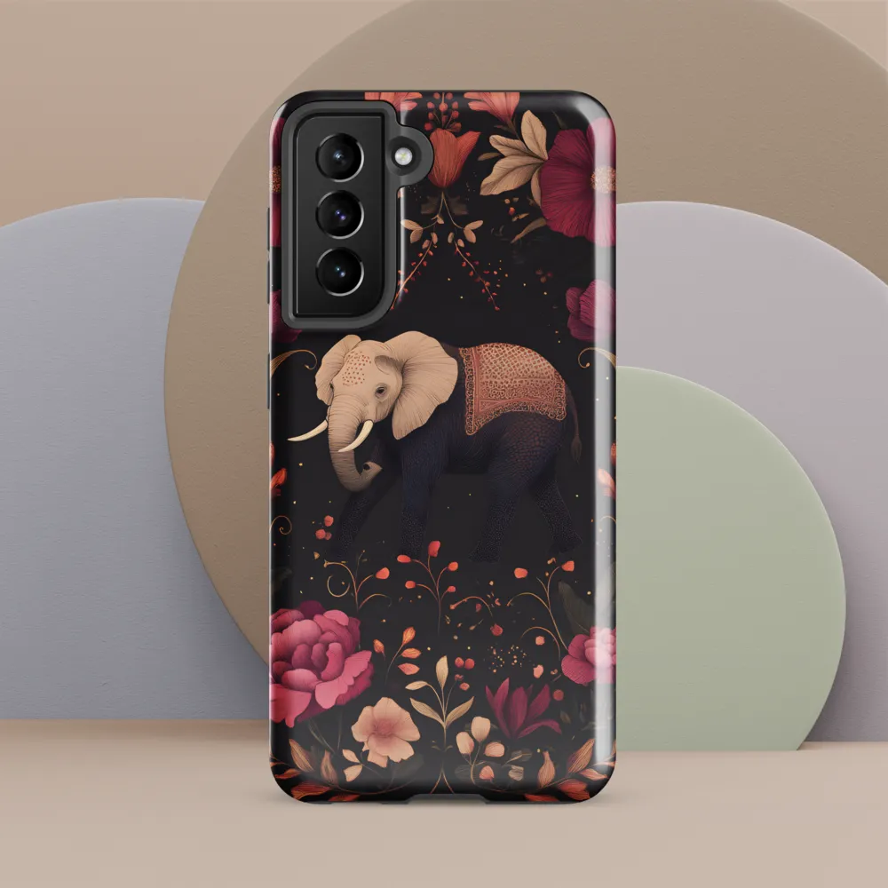 Whispers of the Wild: Elephants and Blooms