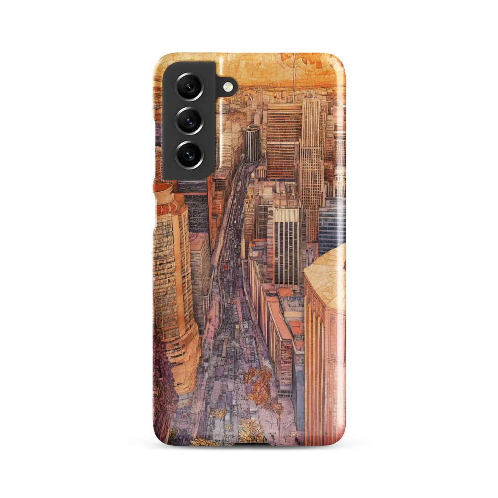 Mosaic Cityscape at Dusk
