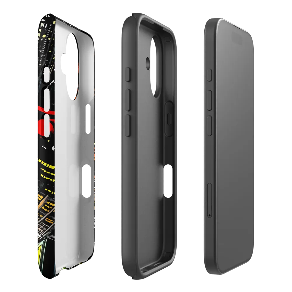 Urban Nightscape: A Bird's-eye View | Phone Case |  16 | Tough Case | Matte