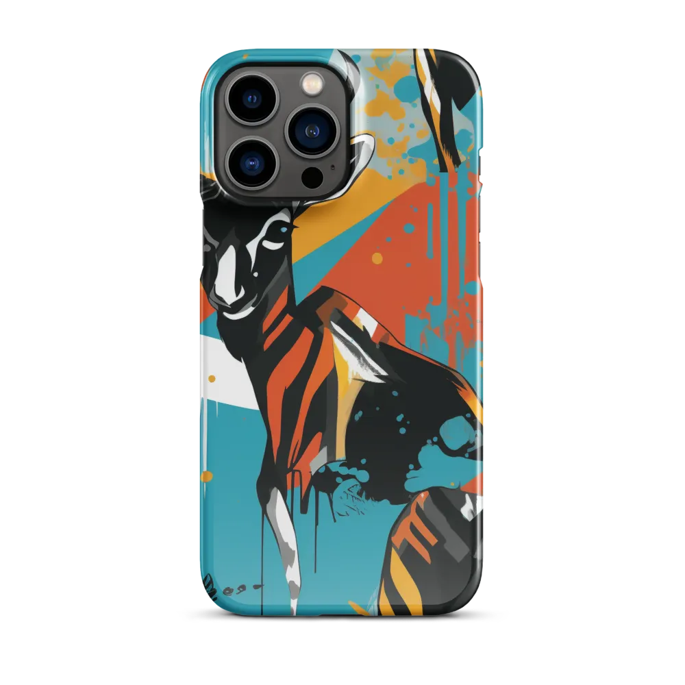 Dynamic Antelope in Vivid Abstract