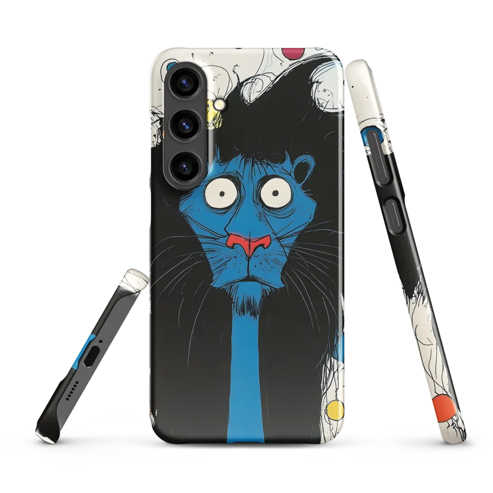 Whimsical Blue Lion