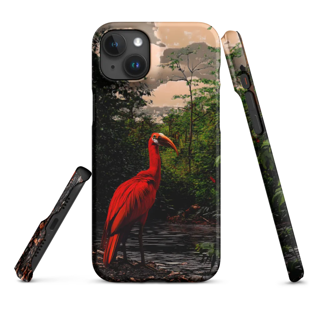 Crimson Ibis at the Water's Edge
