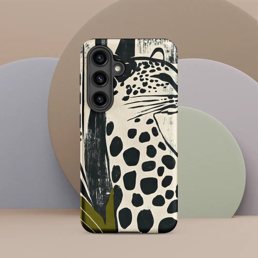 Leopard in Silhouette: A Modern Appeal | Phone Case |  S24 | Tough Case | Matte