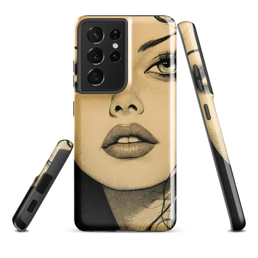 Enigmatic Gaze | Phone Case |  S21 Ultra | Tough Case | Glossy