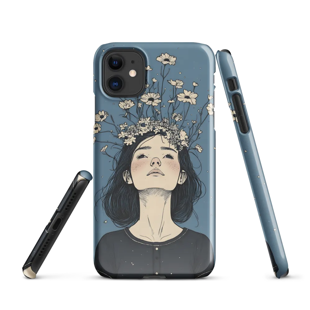 Floral Serenity: A Portrait of Tranquility | Phone Case |  11 | Snap Case | Glossy