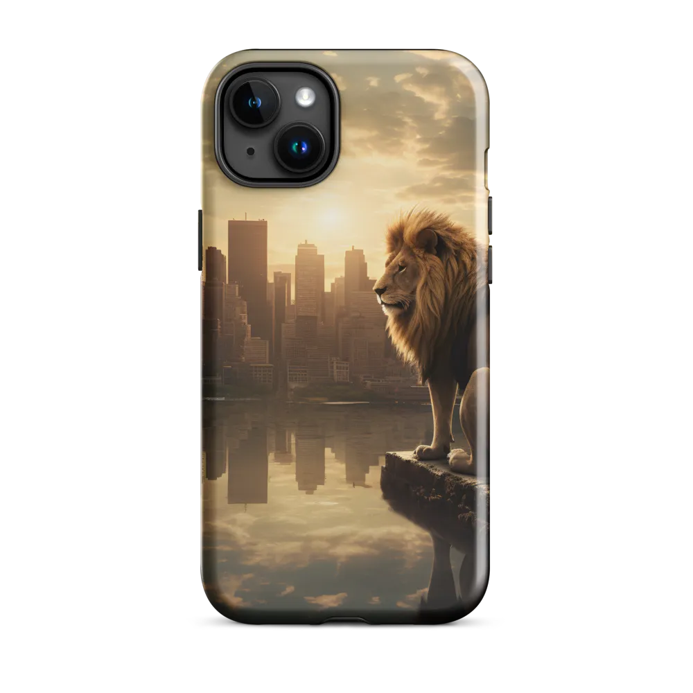 The Lion's Gaze Over the Urban Symphony