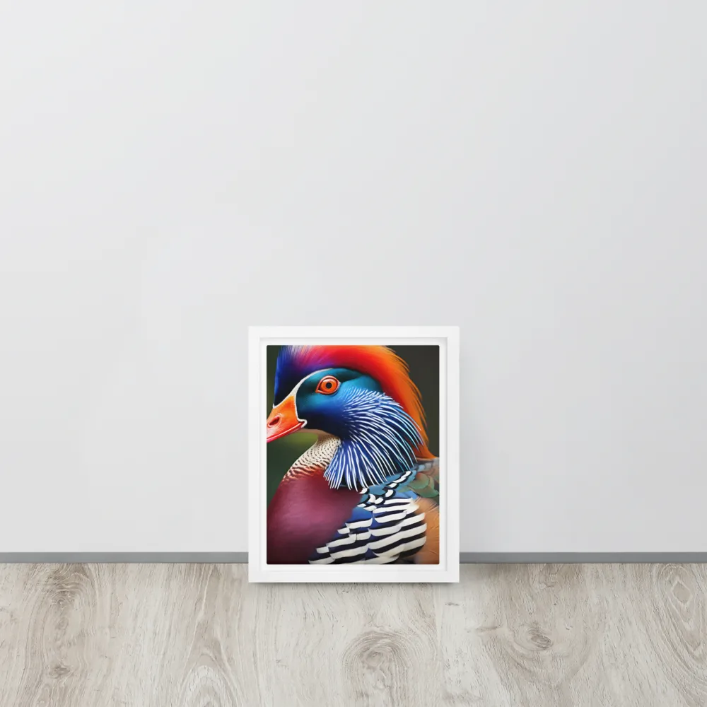 The Majestic Mandarin | Canvas with White Frame | 8″×10″