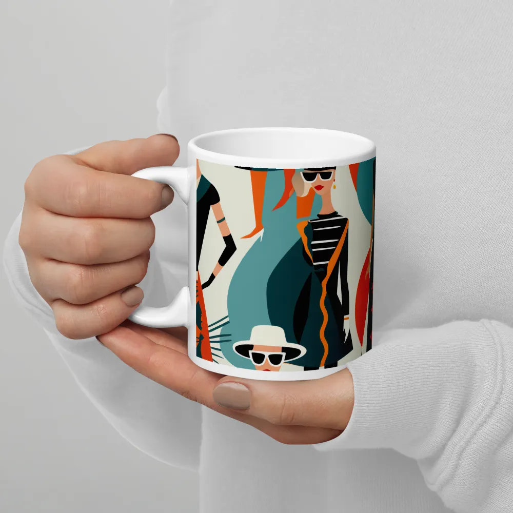 Chic Figures in Pop Art | Mug with White inside | 11 oz