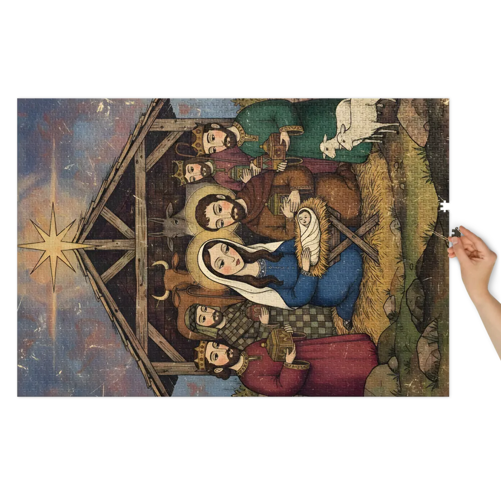 The Nativity Scene 
 Jigsaw Puzzle in Tin Box