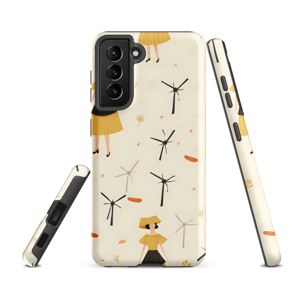 Whimsical Patterns of Nature and Femininity | Phone Case |  S21 FE | Tough Case | Matte