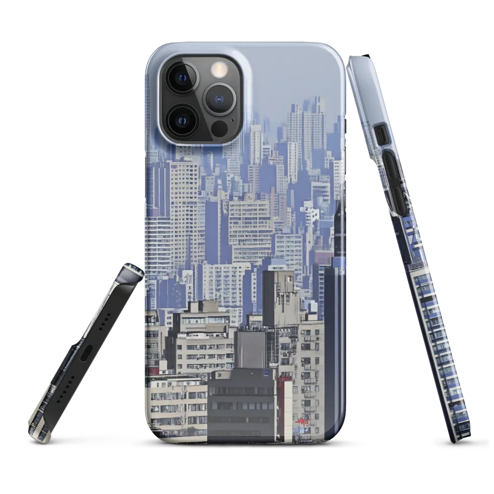 Urban Symphony: A Cityscape in Blues and Grays