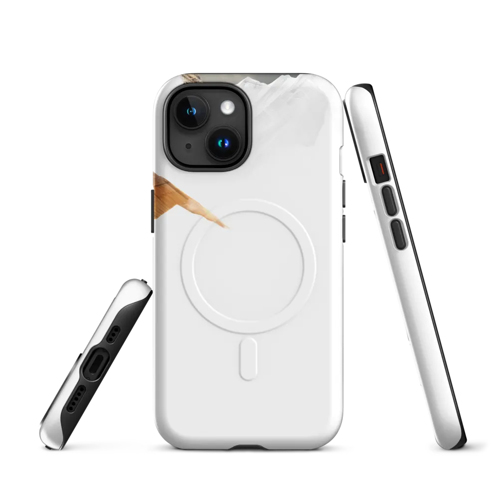 Ethereal Peaks: A Dance of Light and Shadow | Phone Case |  15 | MagSafe® Tough Case | Glossy
