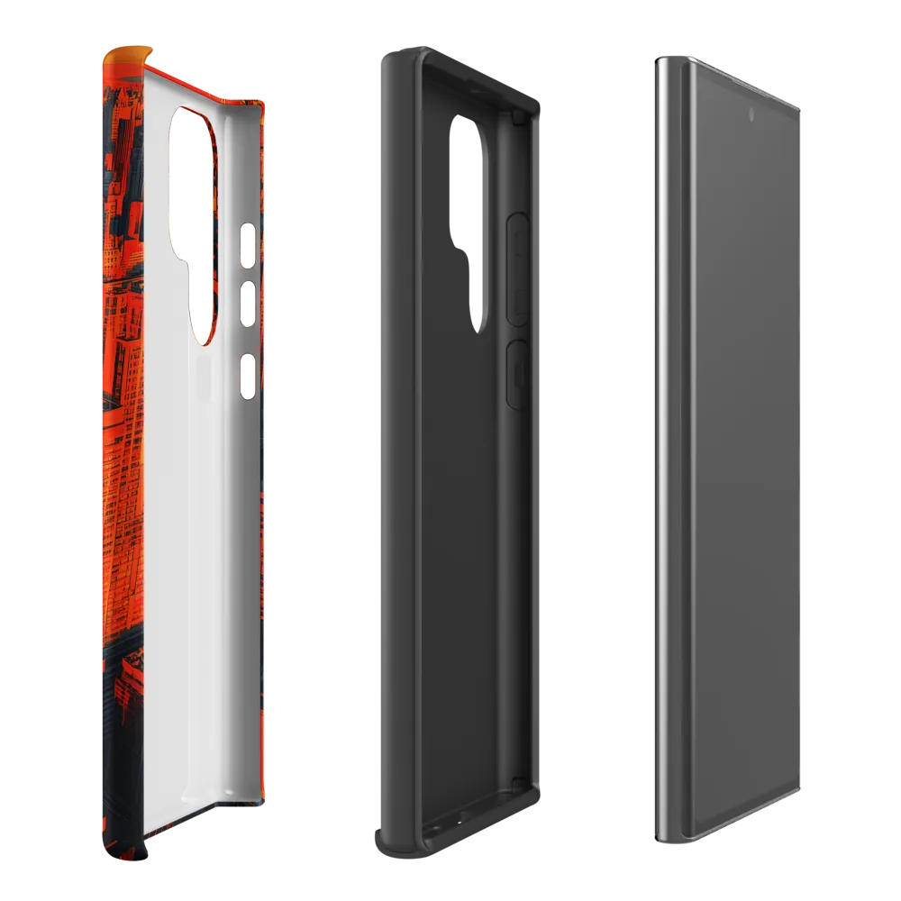 Urban Dawn: A Digital Ode to Skyscrapers | Phone Case |  S22 Ultra | Tough Case | Matte