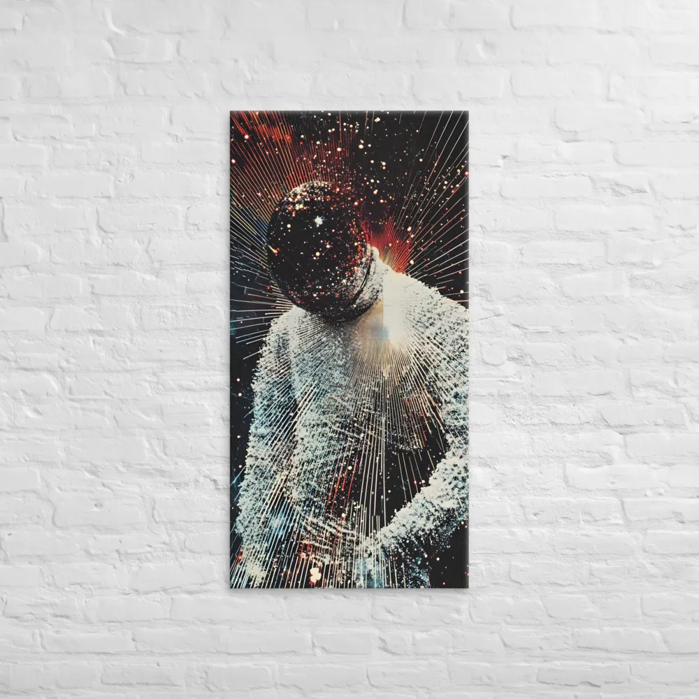 Ethereal Astronaut: A Journey Through the Cosmos | Canvas | 24″×48″