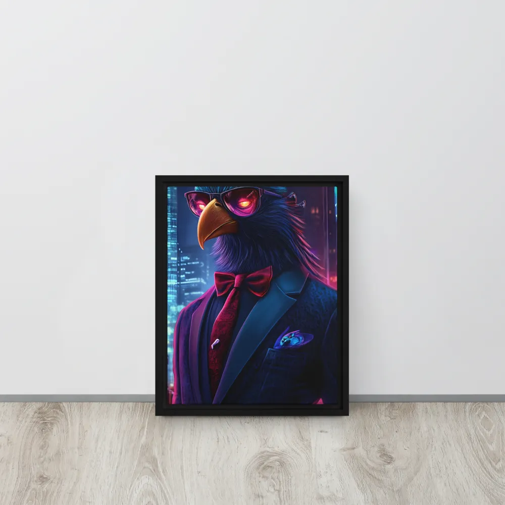 The Dapper Avian | Canvas with Black Frame | 11″×14″