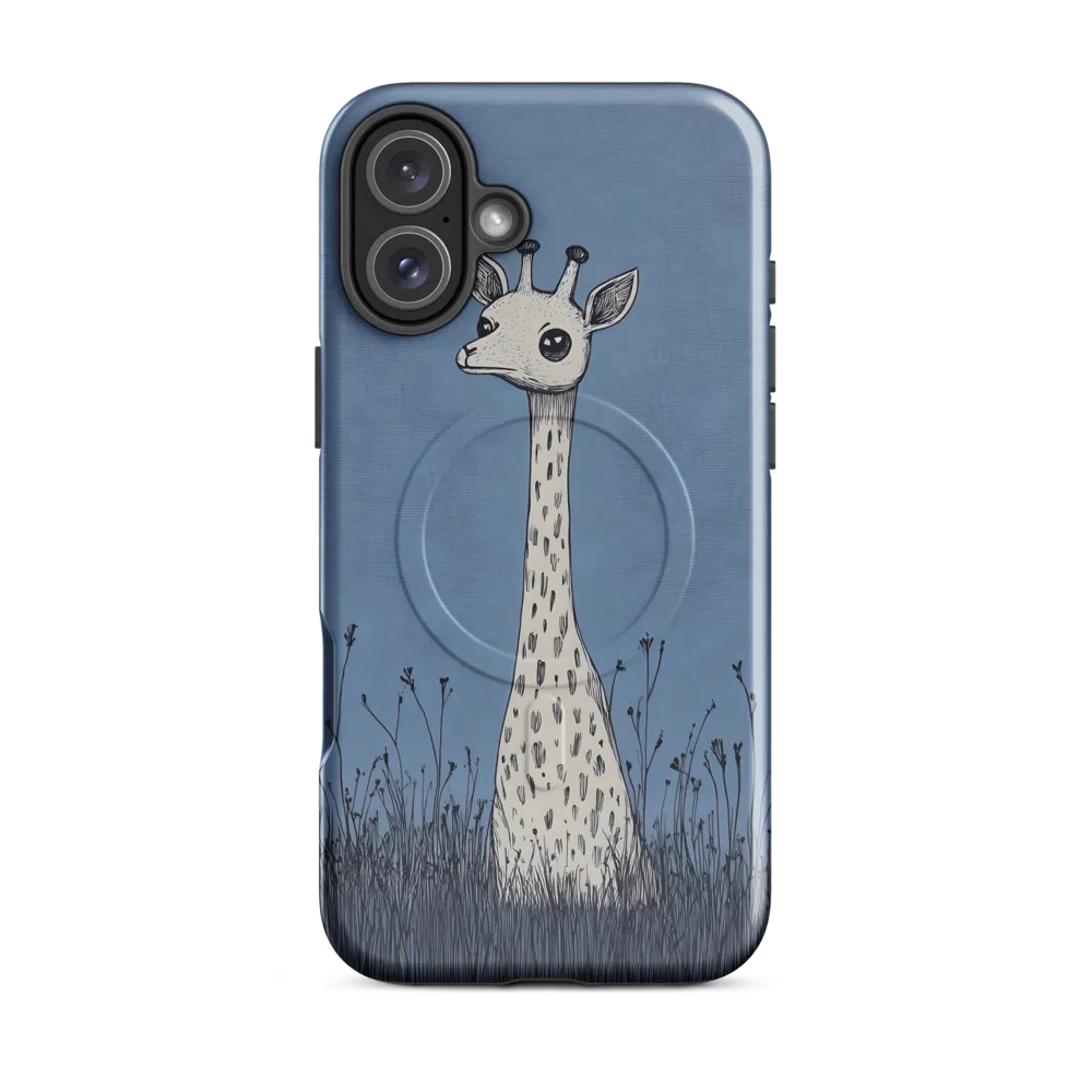 Whimsical Giraffe in Blue
