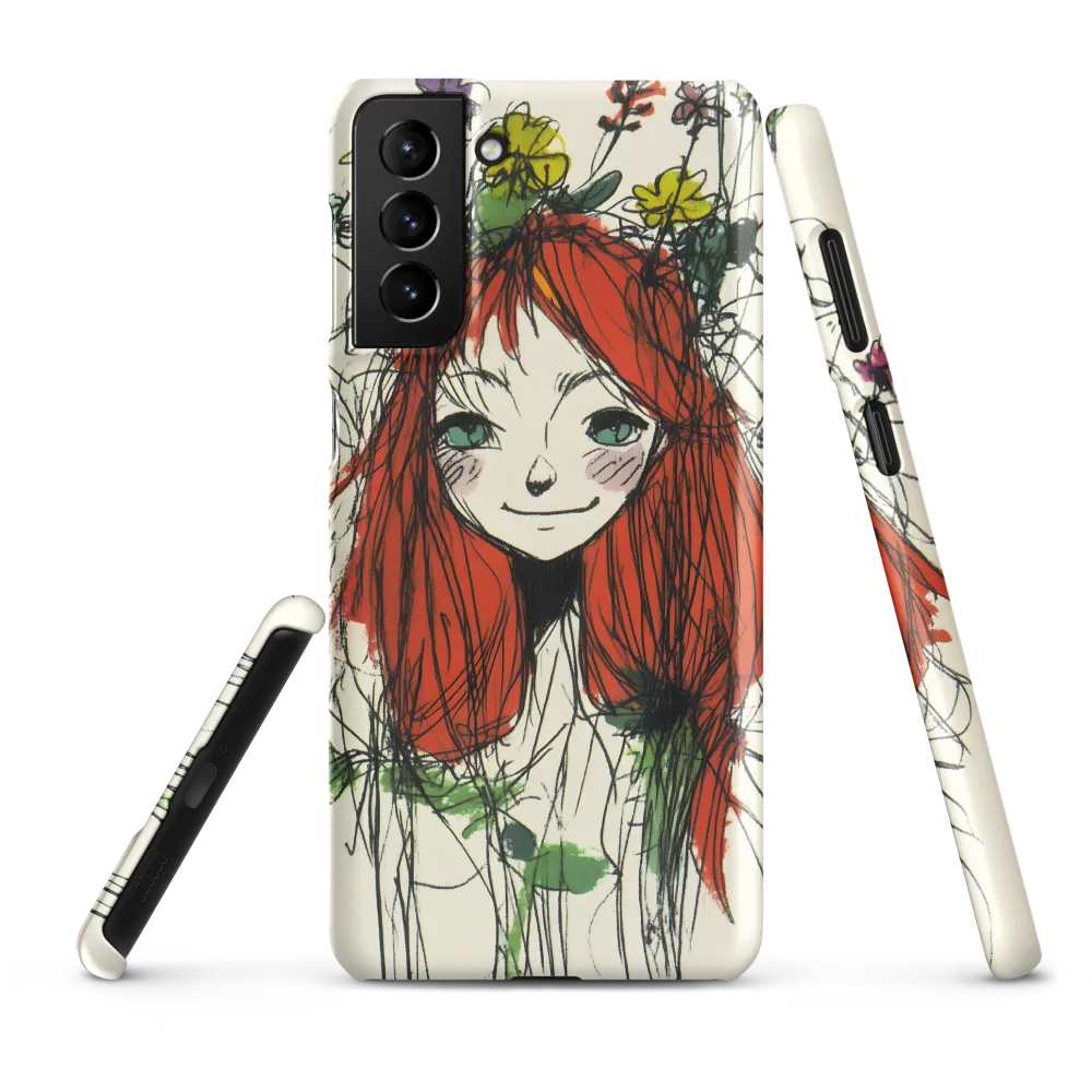 Whimsical Floral Portrait | Phone Case |  S21 Plus | Snap Case | Matte