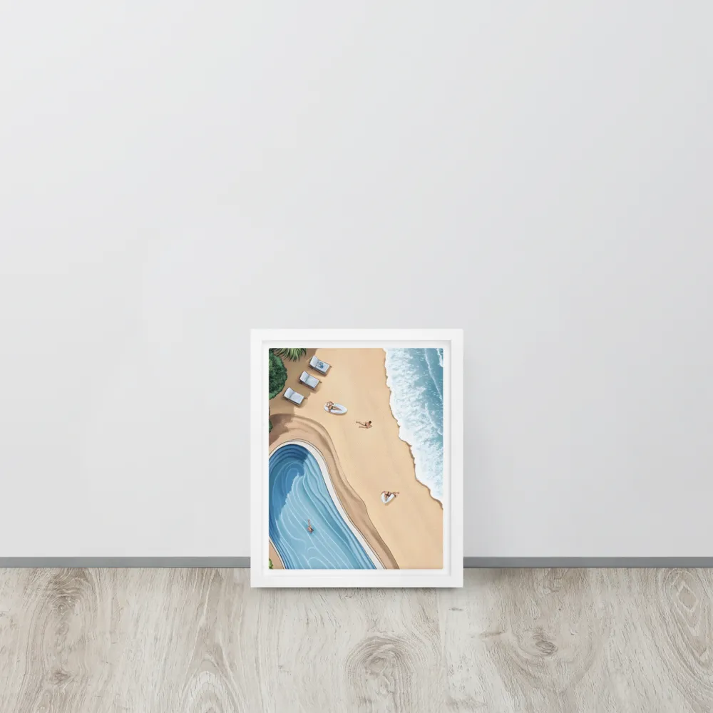 Serenity by the Shore | Canvas with White Frame | 8″×10″