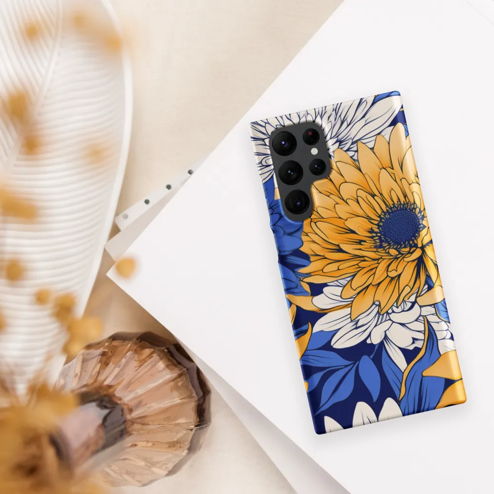 Floral Harmony in Blue and Yellow
