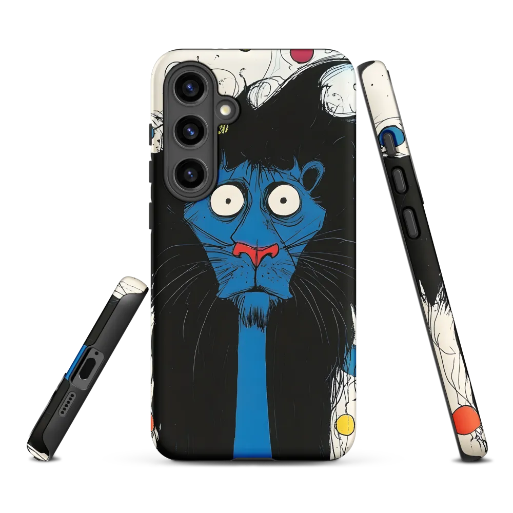 Whimsical Blue Lion