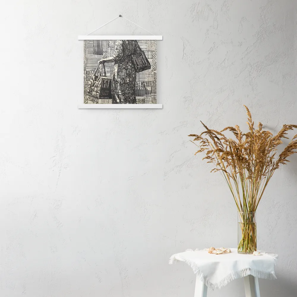 Urban Reflections: A Shopping Narrative | Poster With White Wood Hanger | 14″×14″