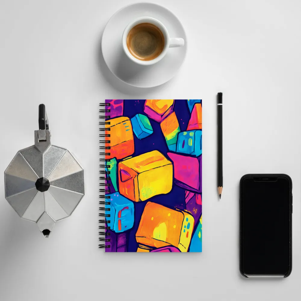 Vibrant Shapes of Joy | Spiral Notebook