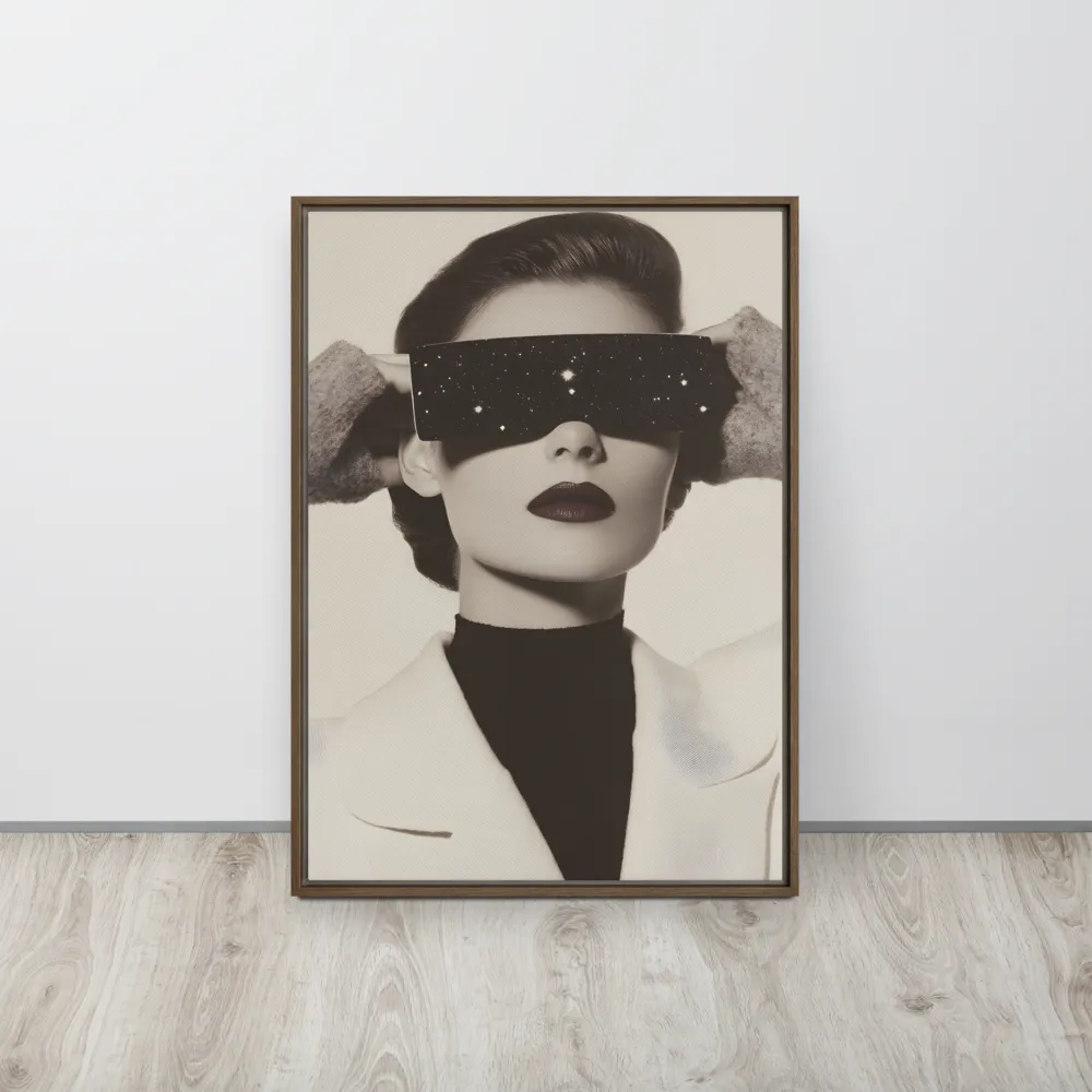 Celestial Elegance | Canvas with Brown Frame | 20″×28″