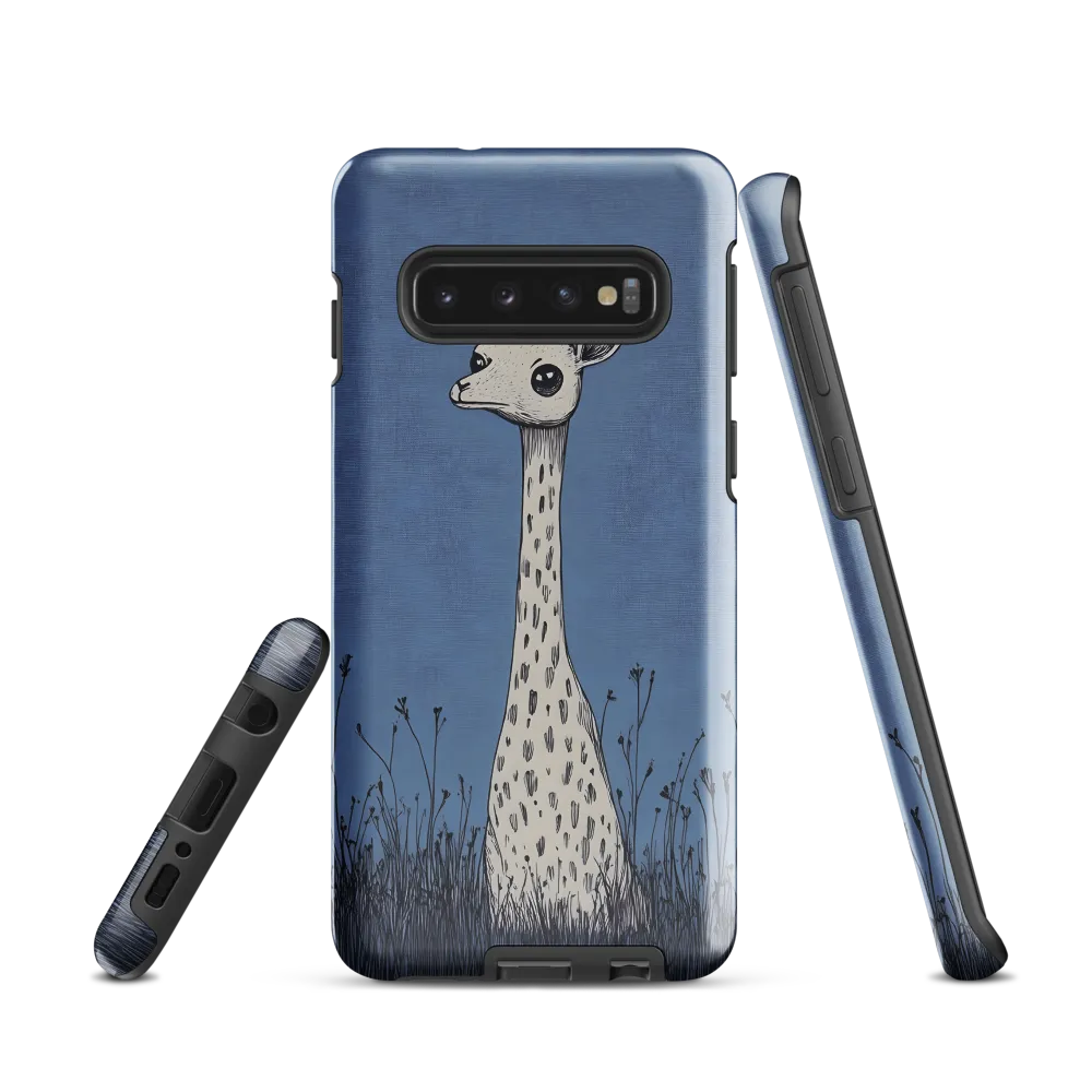 Whimsical Giraffe in Blue
