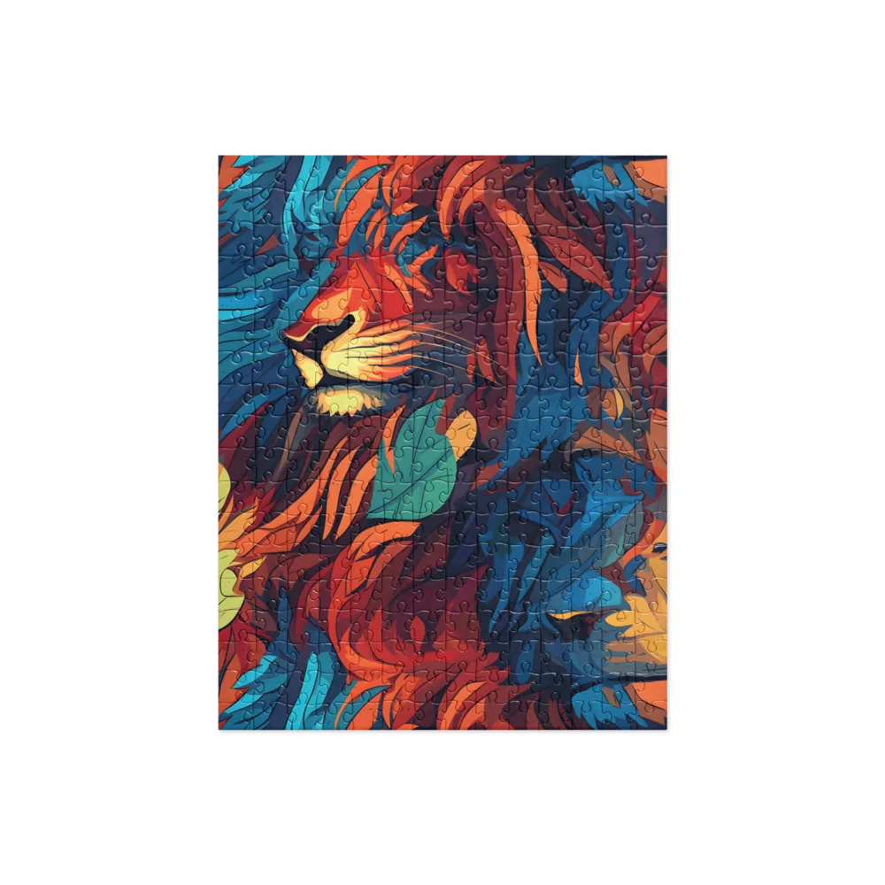 Harmony of Strength: The Lion and Nature | Jigsaw Puzzle | 252/520 pieces