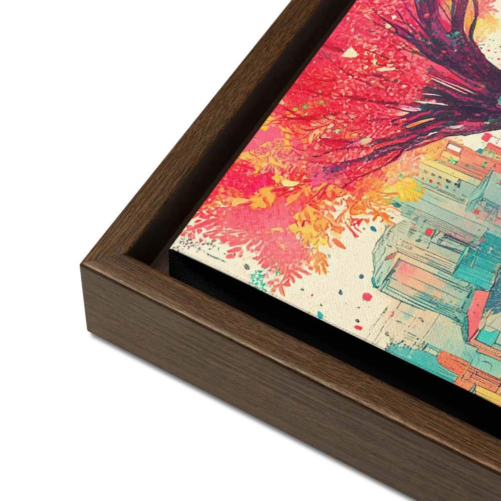 Whispers of Urban Dreams | Canvas with Brown Frame | 12″×16″