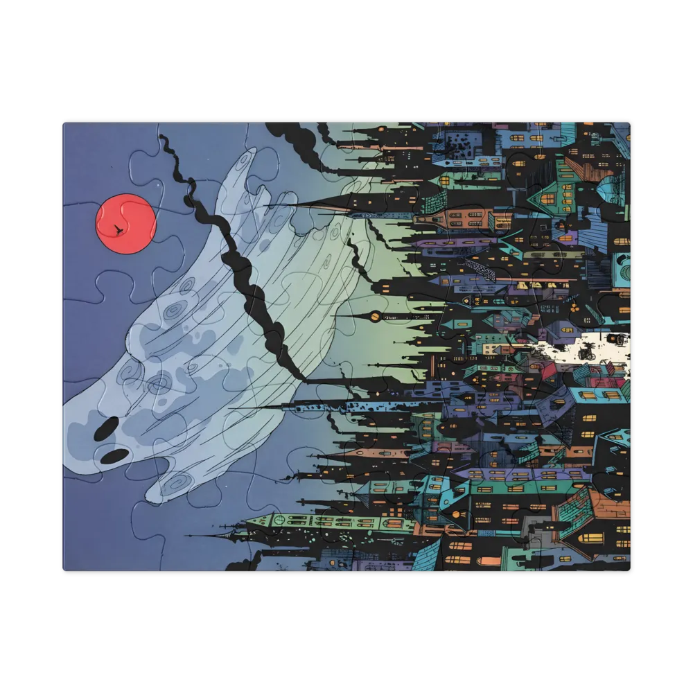 Specter Over the City 
 Jigsaw Puzzle in Tin Box