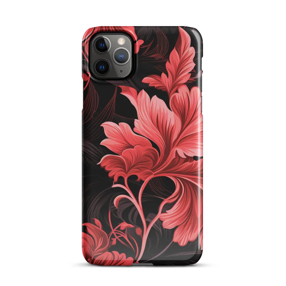 Tropical Elegance in Red | Phone Case |  11 Pro Max | Snap Case | Glossy