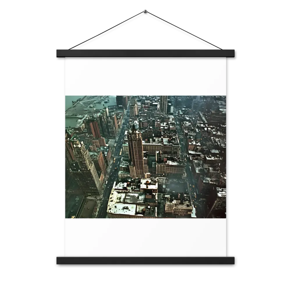 Aerial Symphony of Urban Life | Poster With Black Wood Hanger | 18″×24″