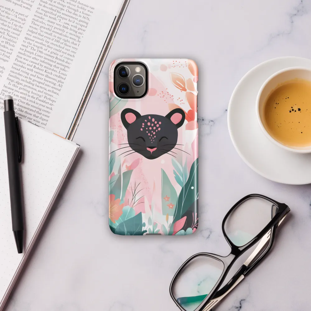 Whimsical Panther in Bloom | Phone Case |  11 Pro Max | Snap Case | Glossy