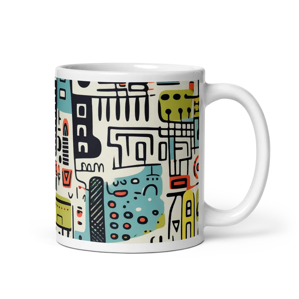 Urban Whimsy: A Playful Cityscape | Mug with White inside | 11 oz