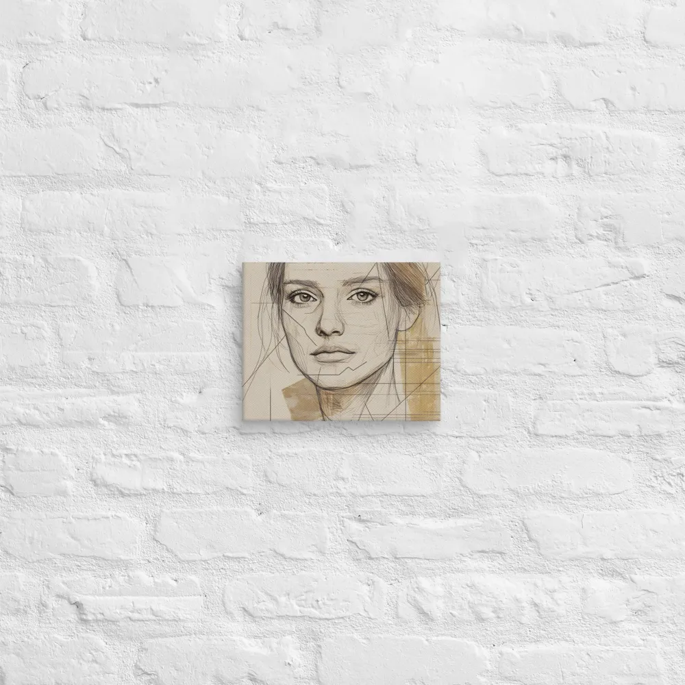 Geometric Elegance: A Modern Portrait | Canvas | 8″×10″