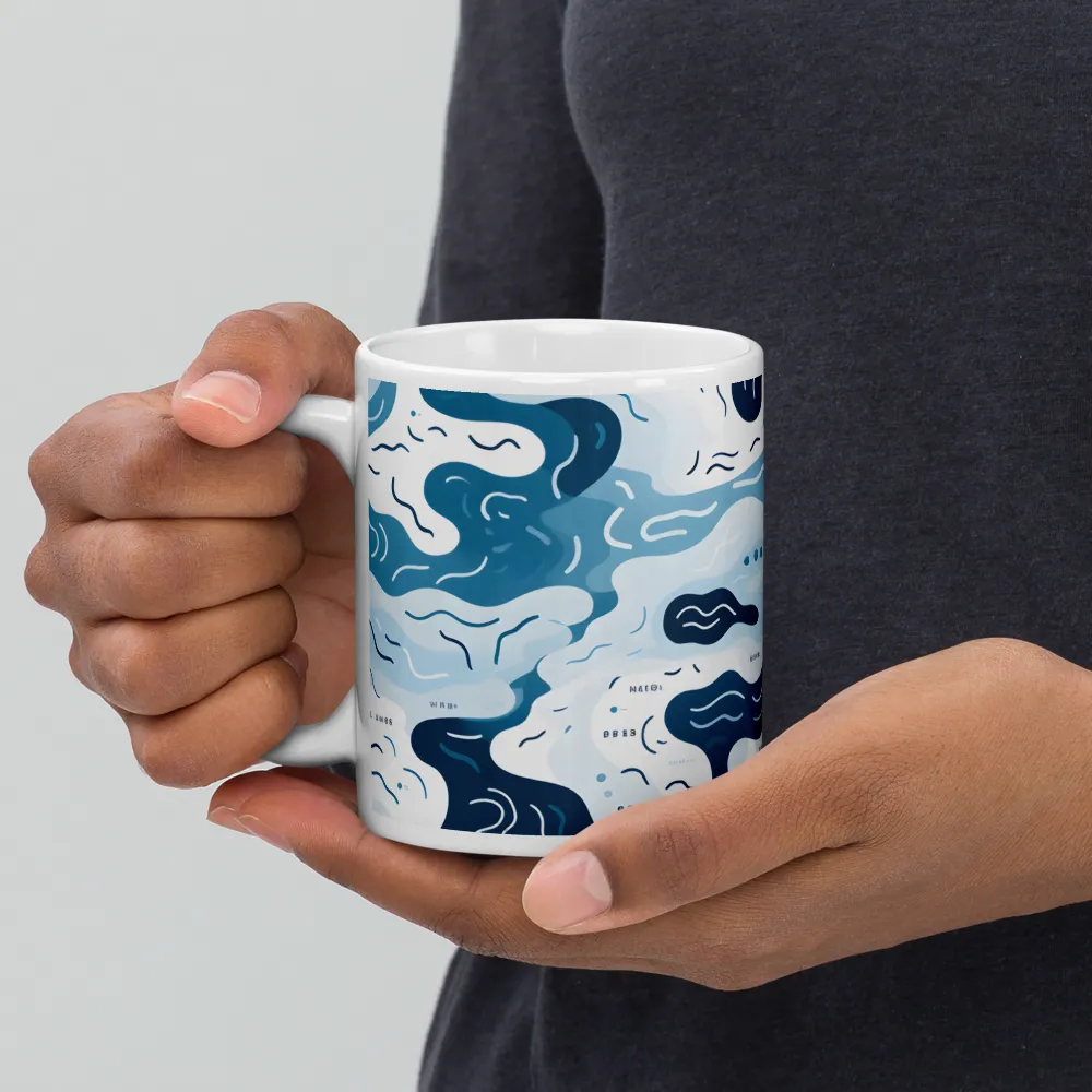 Flowing Waters: An Abstract Journey | Mugs | Multiple Sizes & Colors