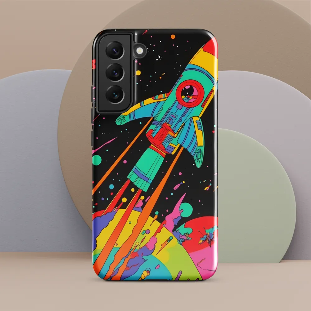 Cosmic Voyage: The Neon Lift-Off