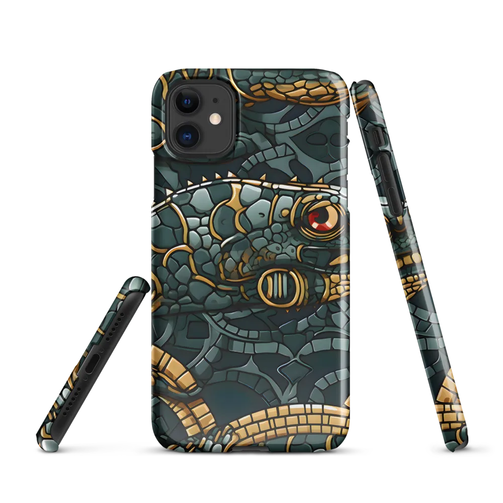 Reptilian Elegance: A Digital Art Nouveau Tapestry