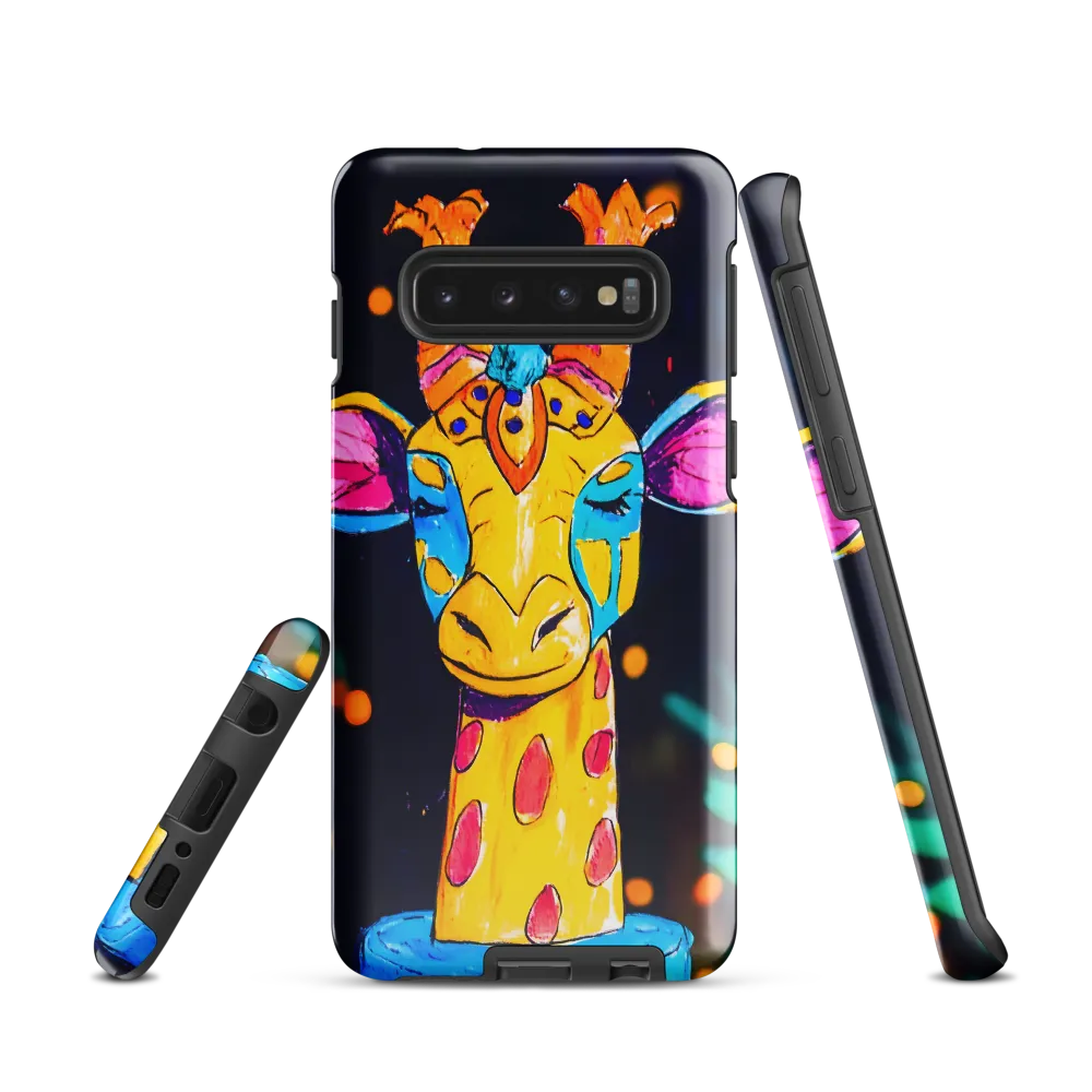 Whimsical Giraffe in Vibrant Colors