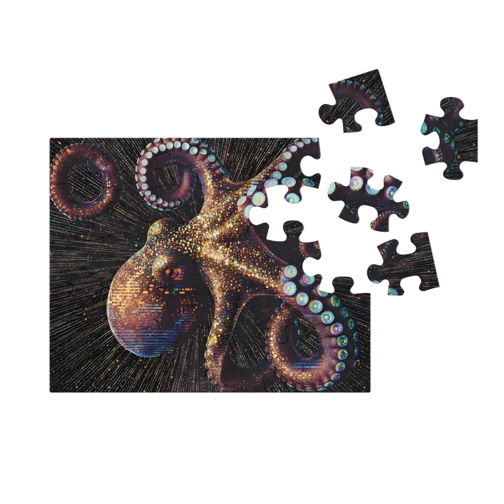 Starlit Octopus 
 Jigsaw Puzzle in Tin Box