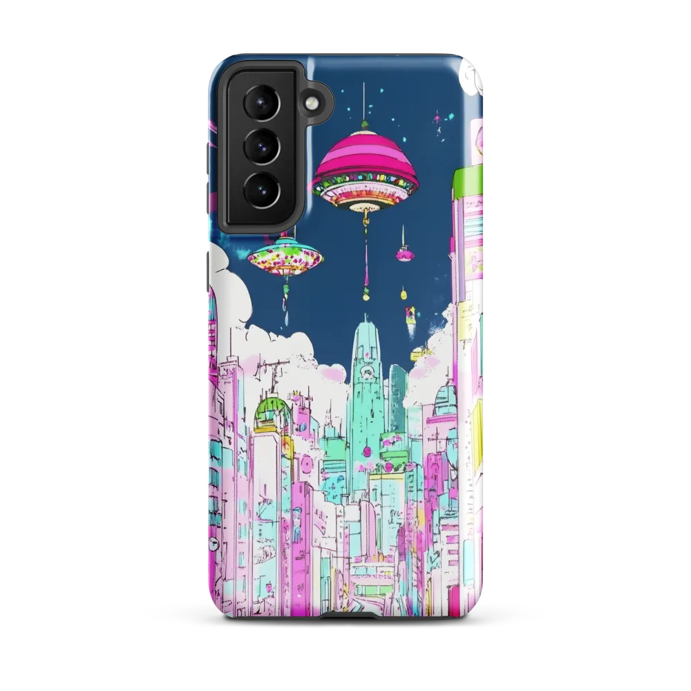 Futuristic Cityscape with Floating Structures