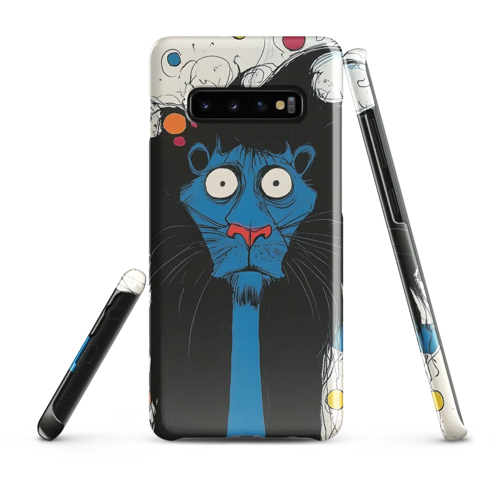 Whimsical Blue Lion | Phone Case |  S10 Plus | Snap Case | Glossy