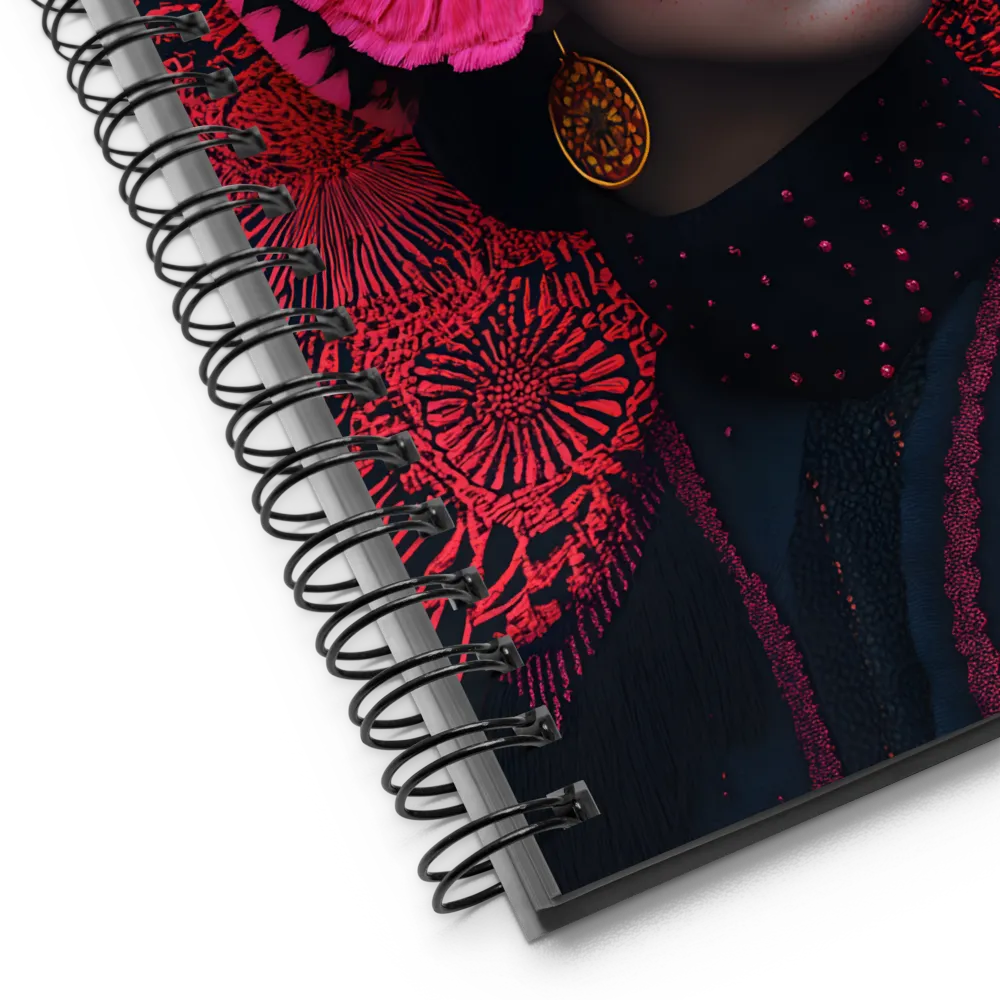 Bold Elegance: A Contemporary Portrait | Spiral Notebook