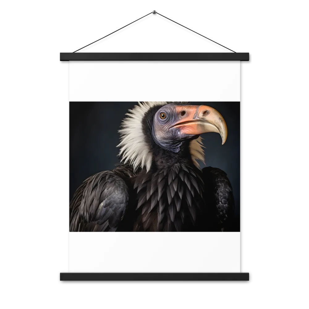 Majestic Vulture Portrait | Poster With Black Wood Hanger | 18″×24″
