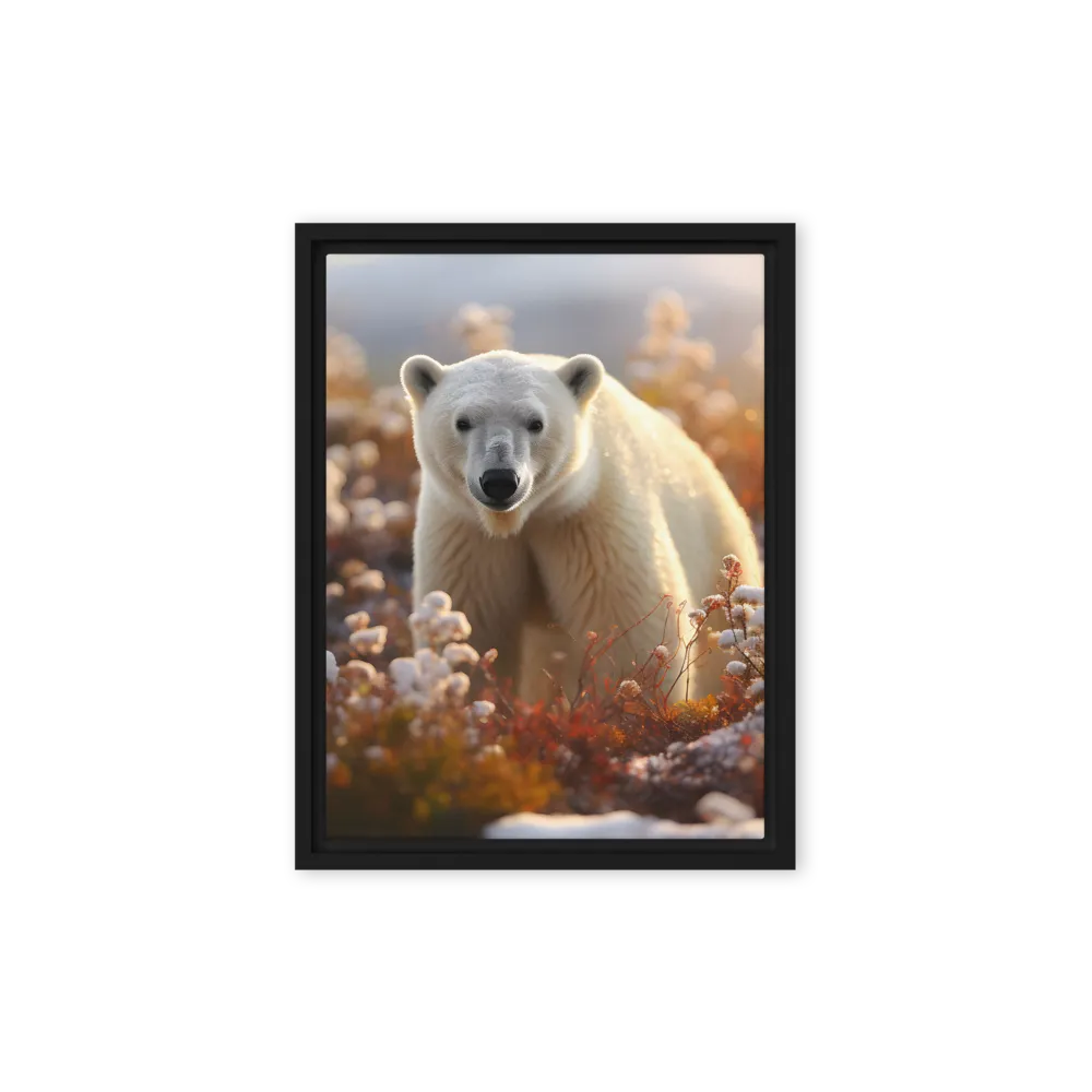 Harmony in the Frozen Wilderness | Canvas with Black Frame | 9″×12″