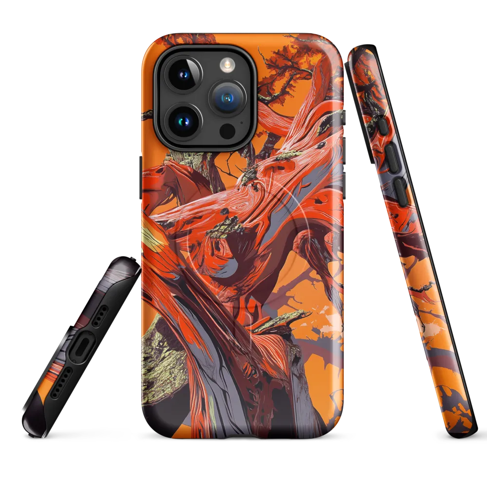 Life in Motion: An Abstract Tree | Phone Case |  15 Pro Max | MagSafe® Tough Case | Glossy