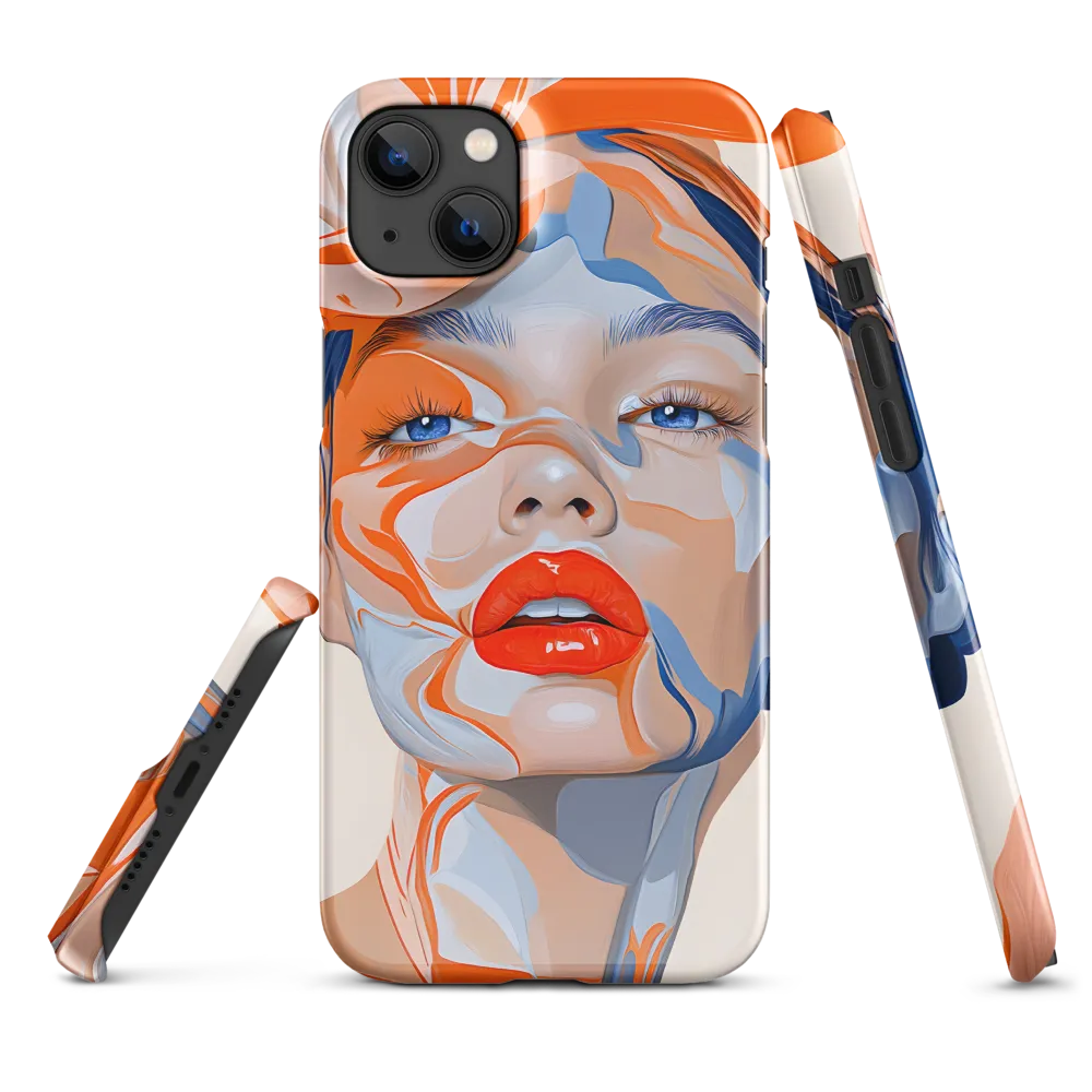 Chromatic Veils — Portrait in Orange and Blue