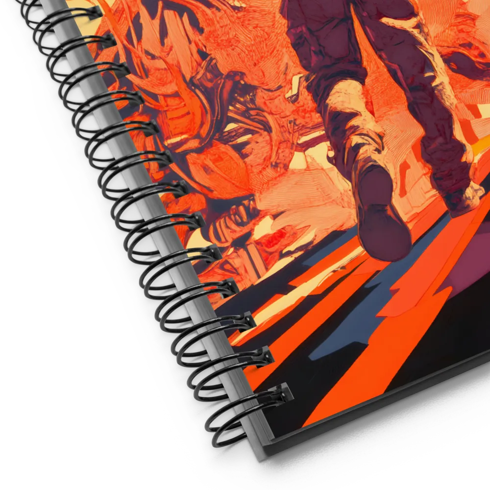 Into the Flames of Motion | Spiral Notebook